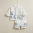 Load image into Gallery viewer, Toile de Jouy Linen Shirt & Trousers Set