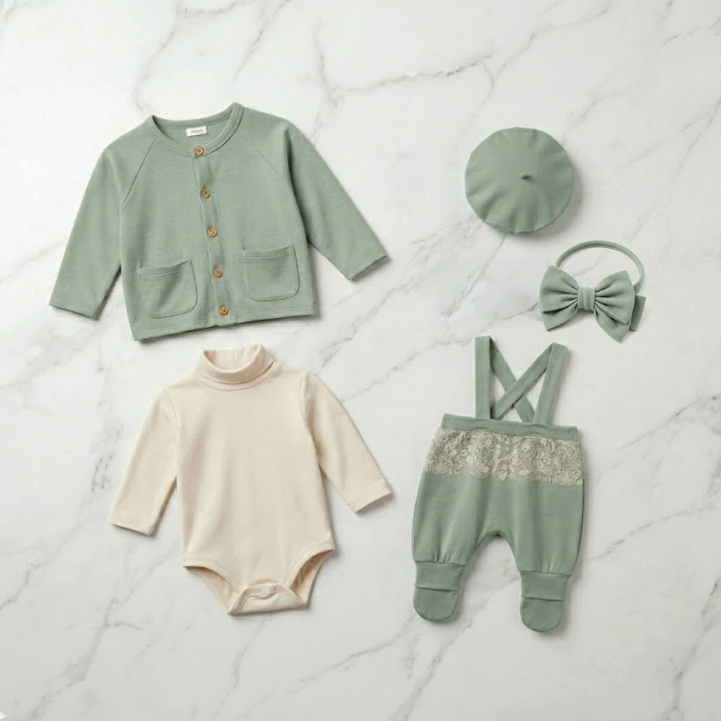 Green Hamper - Retro Bunny