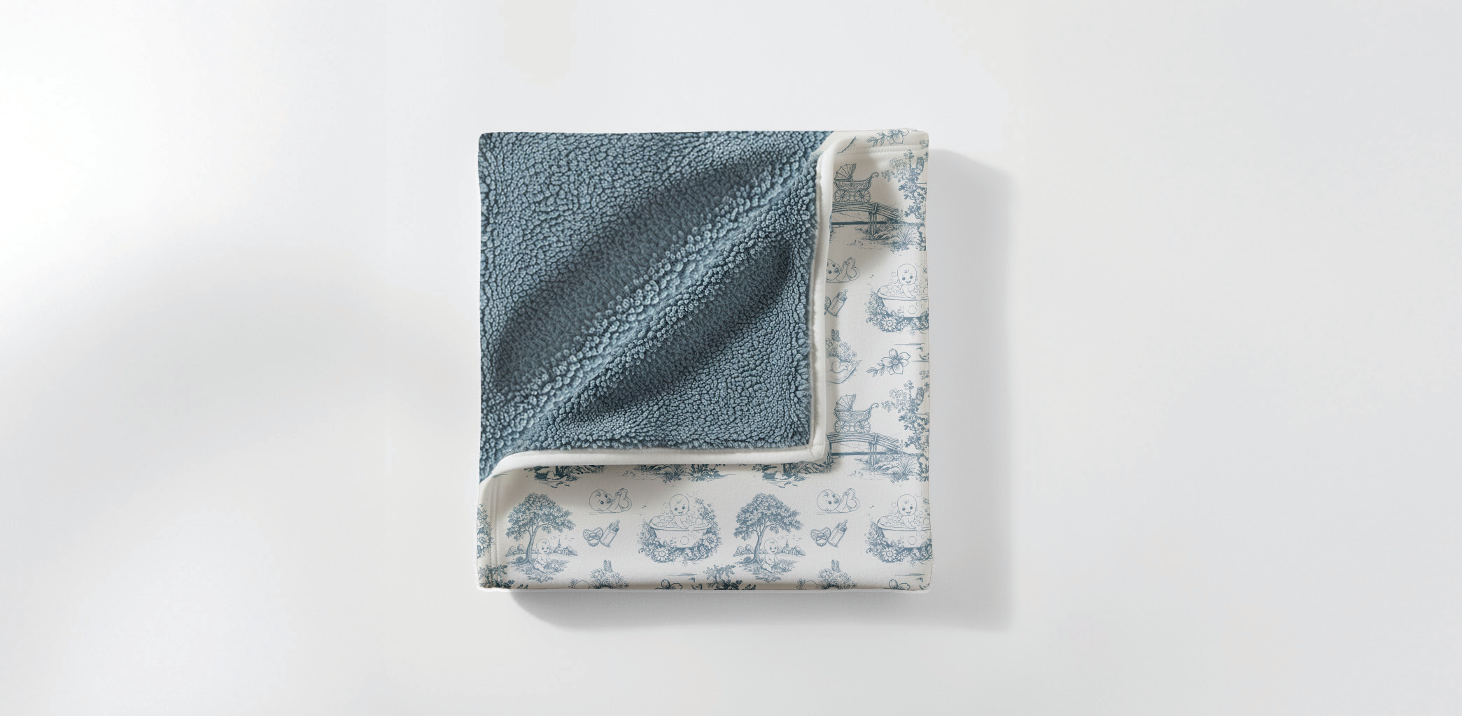 Toile de Jouy Hooded Blanket