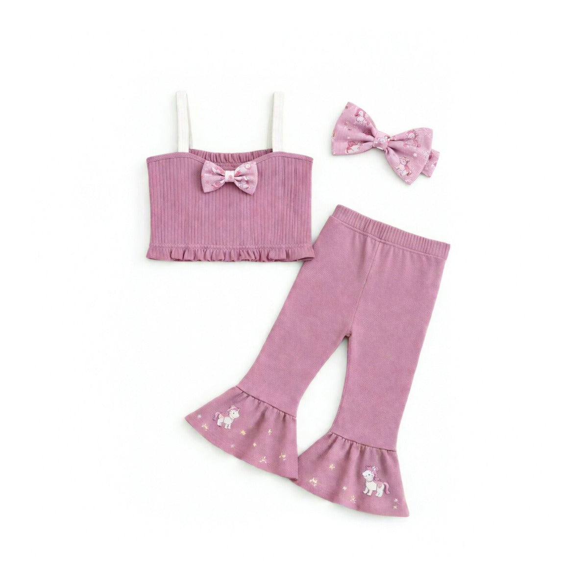 Princess & Unicorn Ribbed Cotton Set